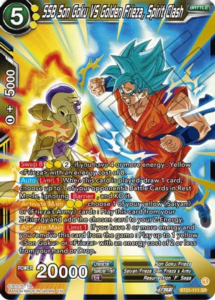 [BT21-111] SSB Son Goku VS Golden Frieza, Spirit Clash