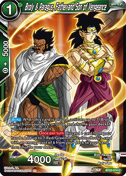 BT22-074 Broly & Paragus, Father and Son of Vengeance