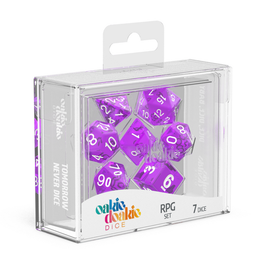 OAKIE DOAKIE DICE RPG SET SPECKLED - Purple (7)