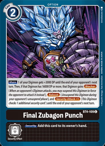 Final Zubagon Punch (BT4-109)