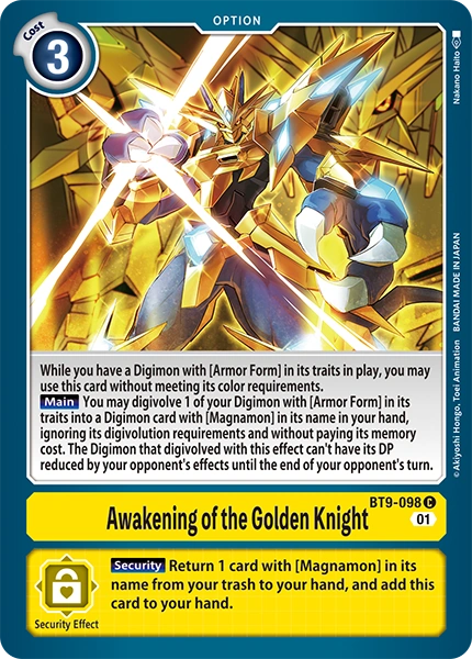 Awakening of the Golden Knight (BT9-098)