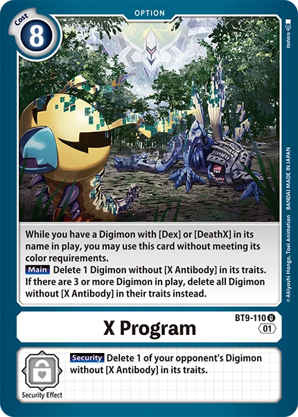 X Program (BT9-110)